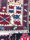 5x7 Red and Beige Kazak Tribal Rug