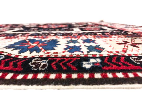 5x7 Red and Beige Kazak Tribal Rug
