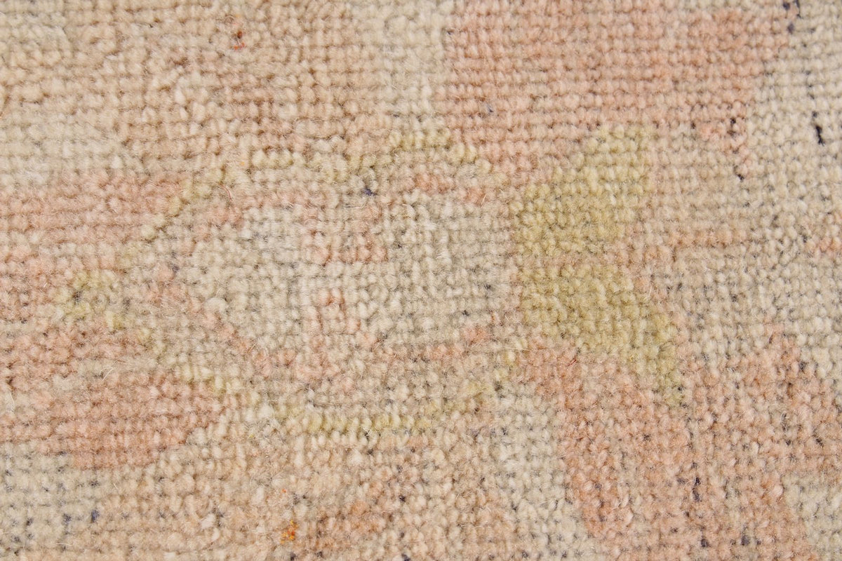 9x12 Ivory and Green Turkish Oushak Rug