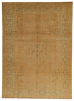 9x12 Gold and Blue Turkish Traditional Rug