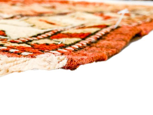4x7 Red and Beige Turkish Milas Rug
