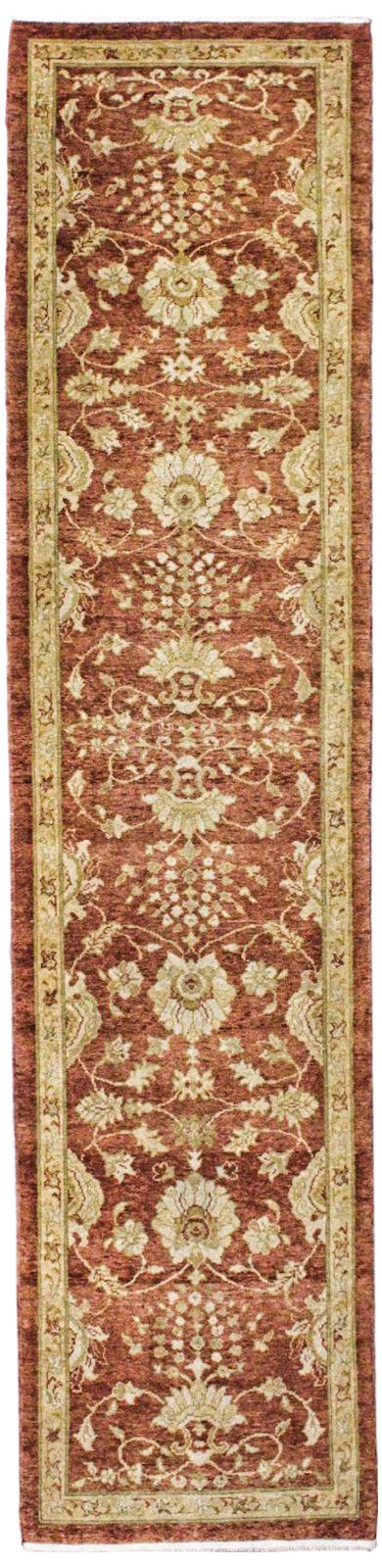 3x13 Brown and Ivory Turkish Oushak Runner