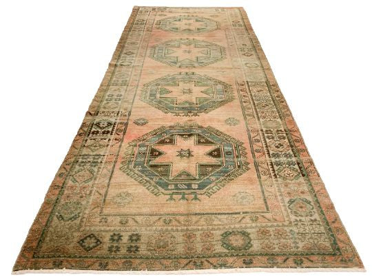 5x12 Red and Green Turkish Tribal Runner