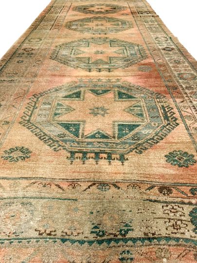 5x12 Red and Green Turkish Tribal Runner