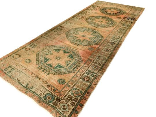 5x12 Red and Green Turkish Tribal Runner