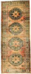 5x12 Red and Green Turkish Tribal Runner