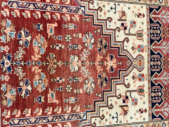 4x6 Red and Navy Anatolian Traditional Rug