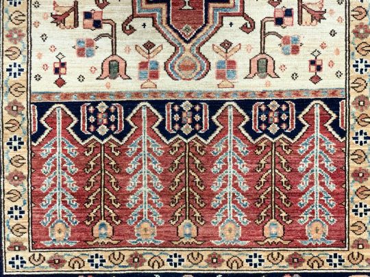 4x6 Red and Navy Anatolian Traditional Rug