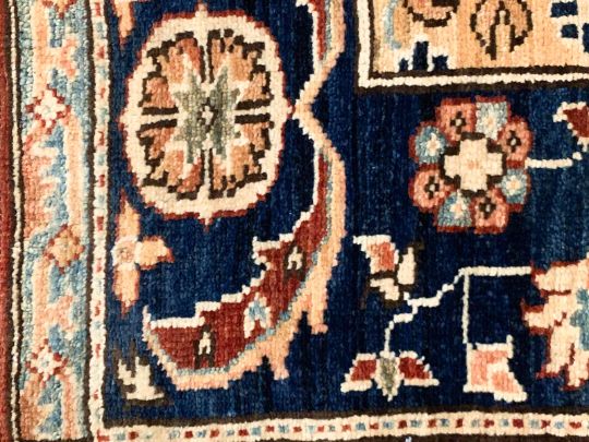 4x6 Red and Navy Anatolian Traditional Rug
