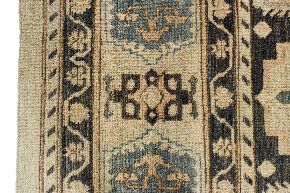 12x16 Beige and Blue Turkish Oushak Rug