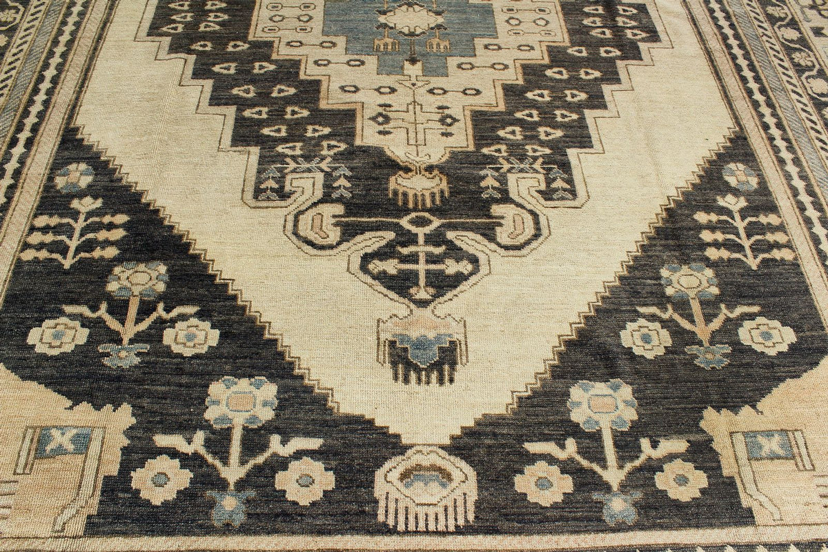 12x16 Beige and Blue Turkish Oushak Rug