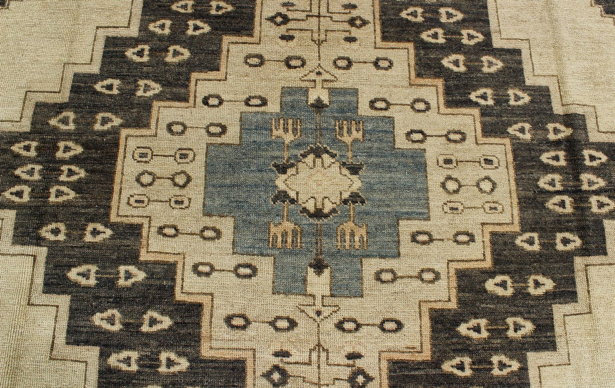 12x16 Beige and Blue Turkish Oushak Rug