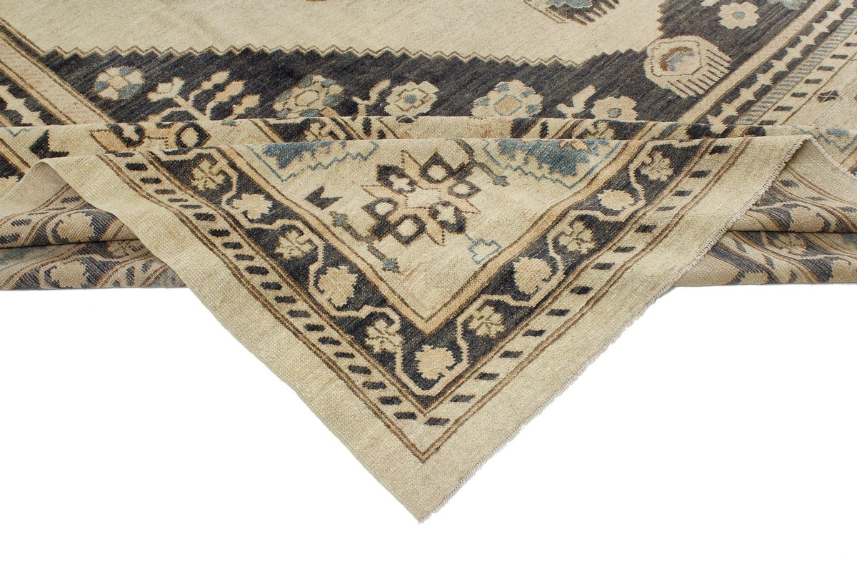 12x16 Beige and Blue Turkish Oushak Rug