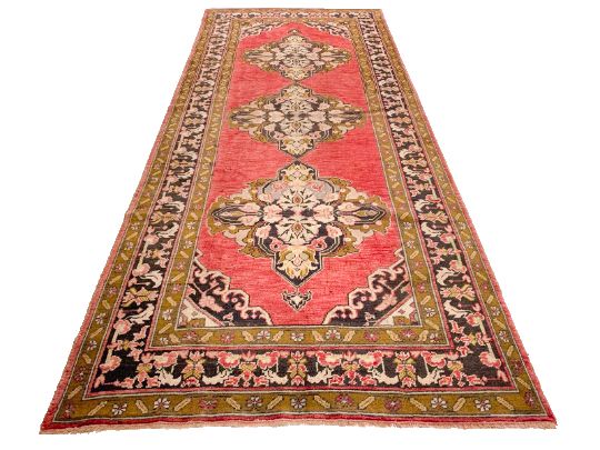 5x11 Red and Brown Turkish Tribal Runner