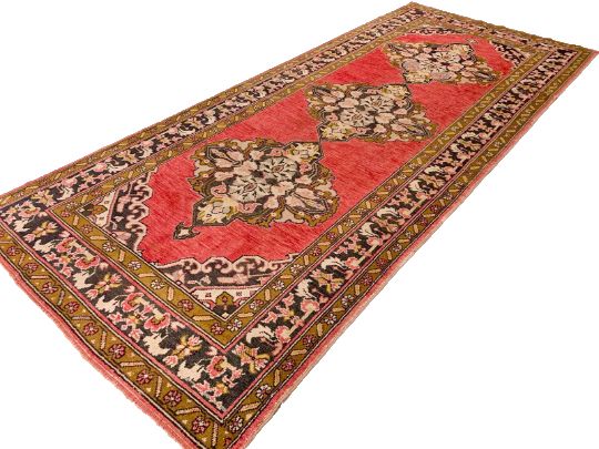 5x11 Red and Brown Turkish Tribal Runner