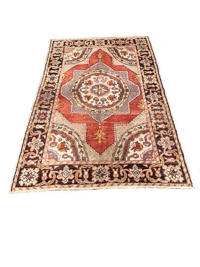 5x7 Red and Brown Turkish Tribal Rug