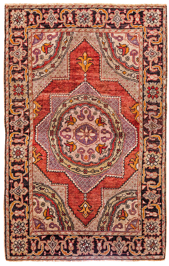 5x7 Red and Brown Turkish Tribal Rug