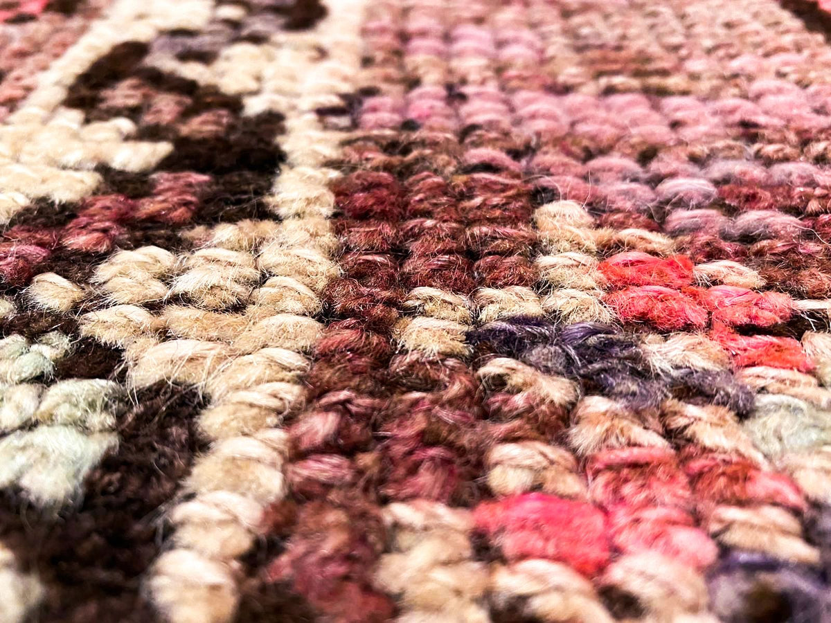 3x13 Brown and Pink Turkish Tribal Rug