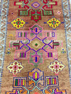 3x11 Pink and Blue Turkish Tribal Runner
