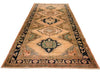 6x11 Beige and Navy Turkish Tribal Rug