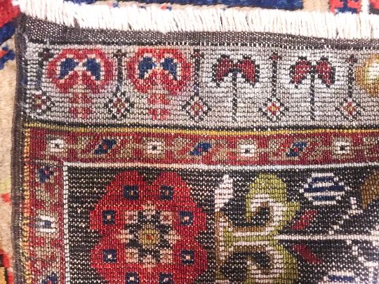 4x7 Red and Black Turkish Tribal Rug