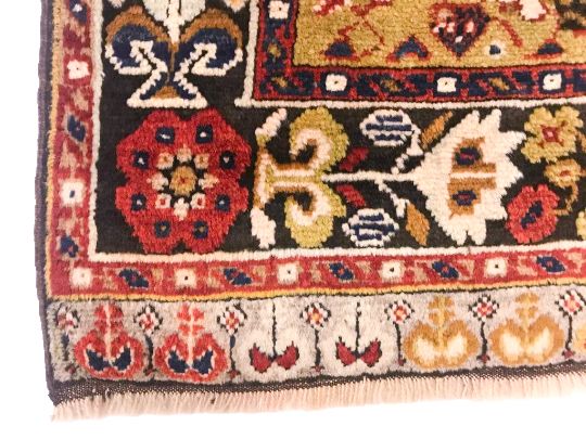 4x7 Red and Black Turkish Tribal Rug