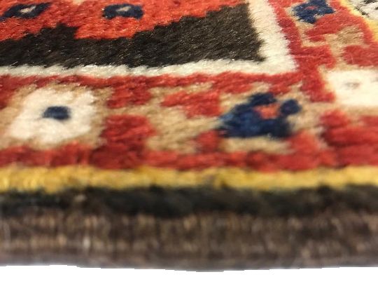 4x7 Red and Black Turkish Tribal Rug