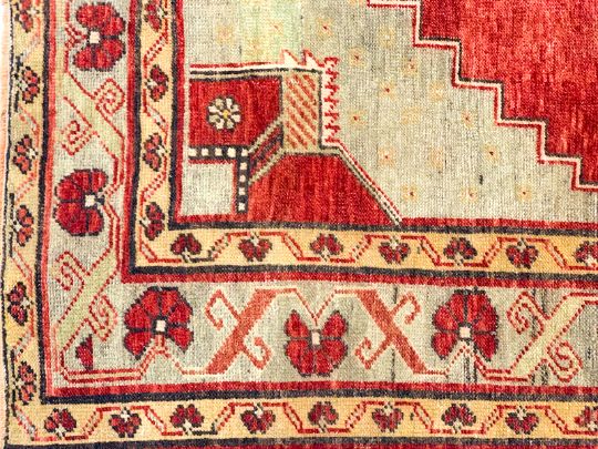 5x12 Red and Blue Turkish Tribal Runner