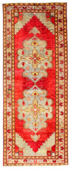 5x12 Red and Blue Turkish Tribal Runner