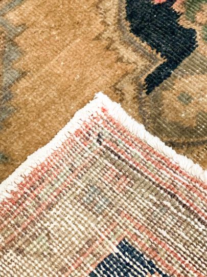 5x11 Beige and Brown Turkish Tribal Runner