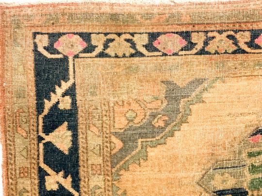 5x11 Beige and Brown Turkish Tribal Runner