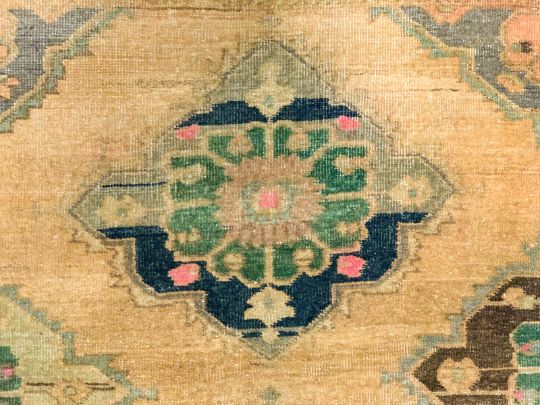 5x11 Beige and Brown Turkish Tribal Runner