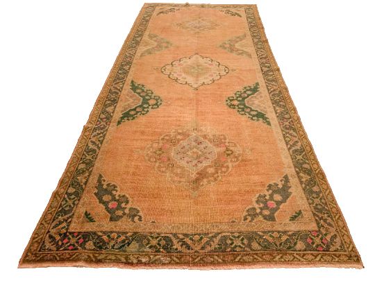 5x11 Pink and Blue Turkish Tribal Runner
