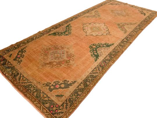 5x11 Pink and Blue Turkish Tribal Runner