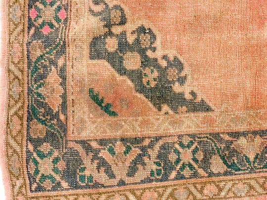 5x11 Pink and Blue Turkish Tribal Runner