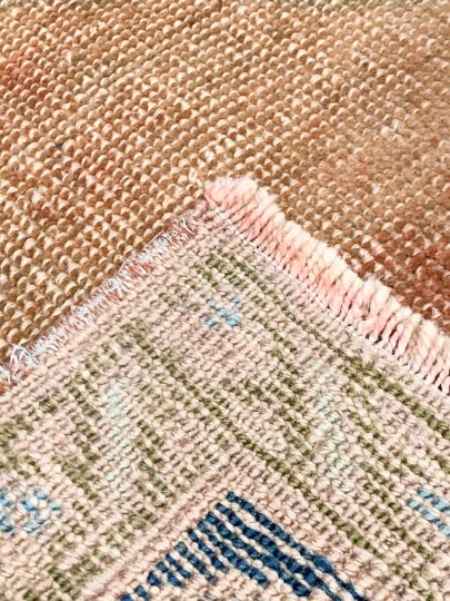 5x11 Pink and Blue Turkish Tribal Runner
