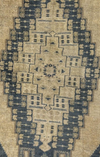 5x10 Beige and Blue Turkish Tribal Rug