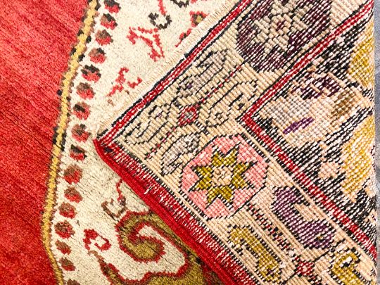 5x8 Red and Gold Turkish Tribal Rug