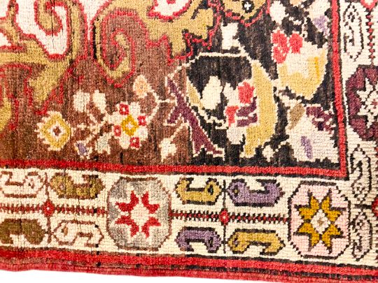 5x8 Red and Gold Turkish Tribal Rug