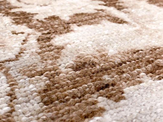 6x9 Brown and Beige Turkish Oushak Rug