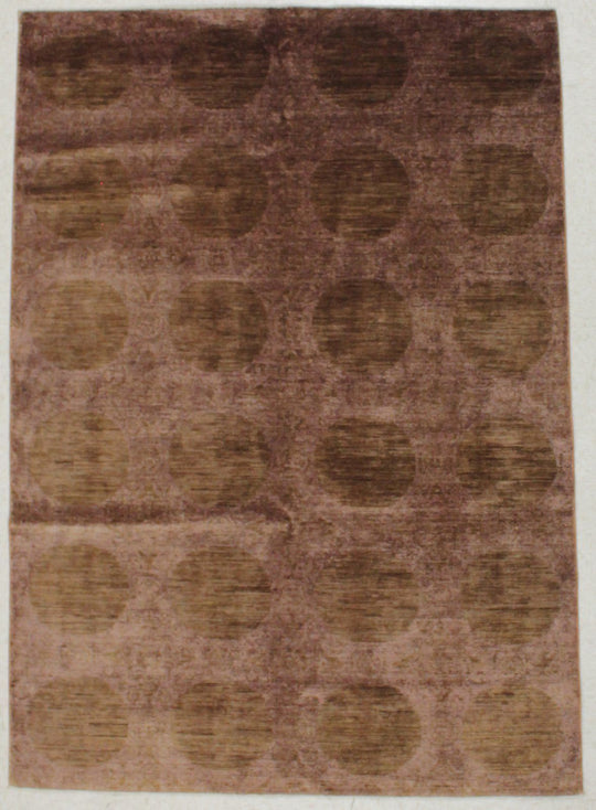 5x8 Brown and Bronze Anatolian Traditional Rug