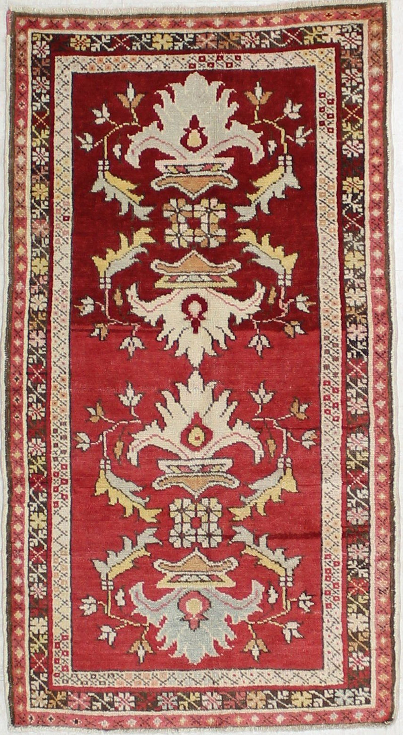 3x5 Red and Multicolor Turkish Tribal Rug