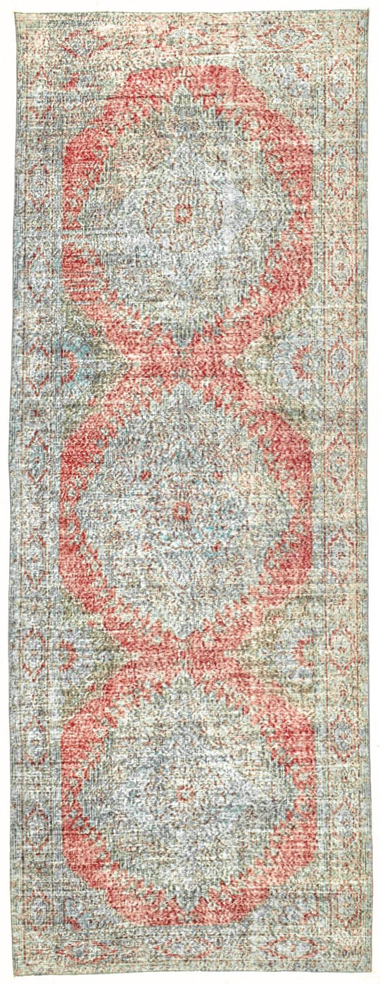 5x13 Pink and Green Turkish Anatolian Runner