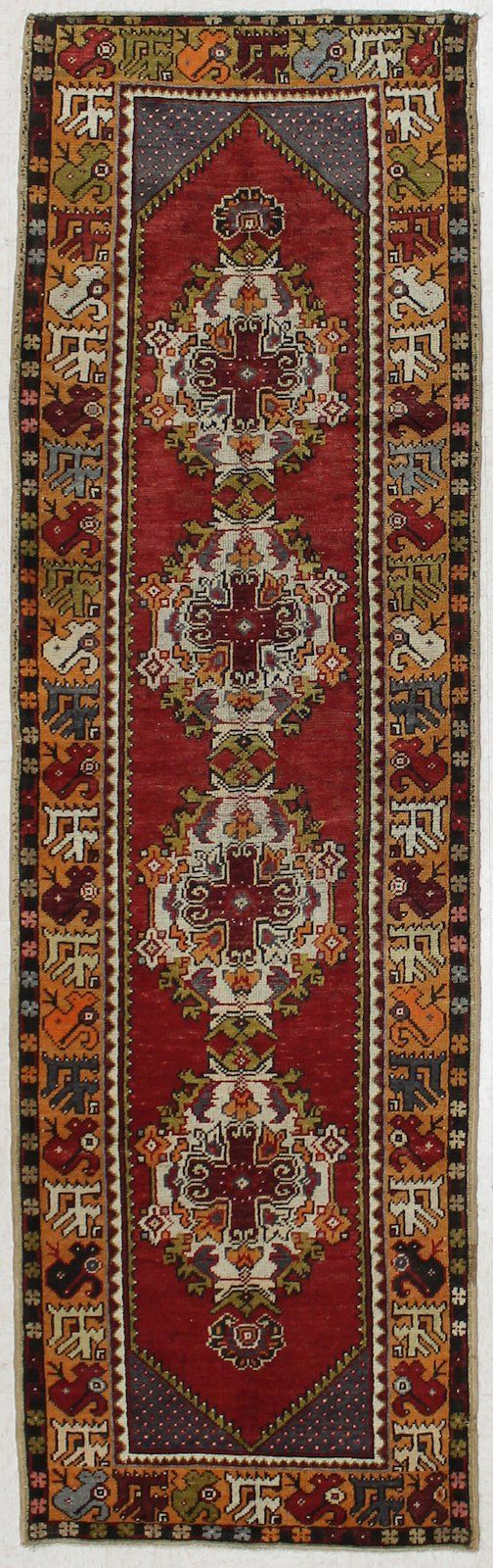 3x10 Red and Rust Turkish Tribal Runner