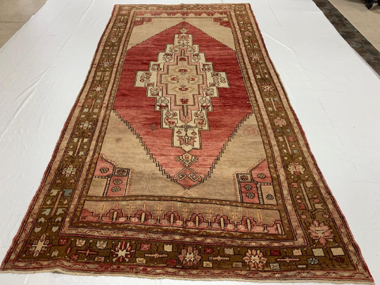 5x11 Red and Brown Turkish Tribal Runner