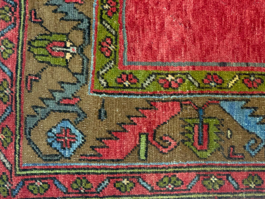 5x12 Rust and Gray Turkish Tribal Runner