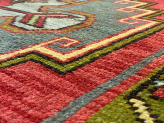 5x12 Rust and Gray Turkish Tribal Runner
