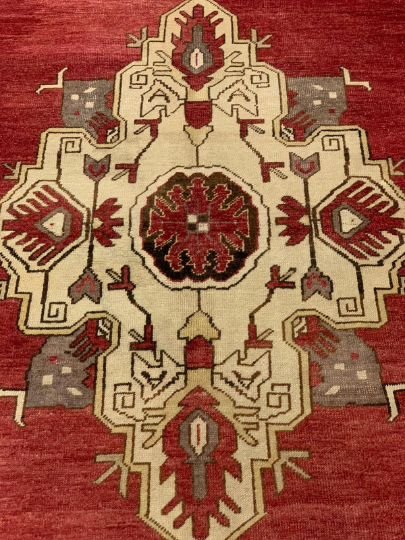 5x11 Red and Gold Turkish Tribal Runner