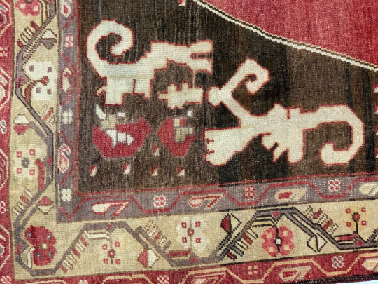 5x11 Red and Gold Turkish Tribal Runner