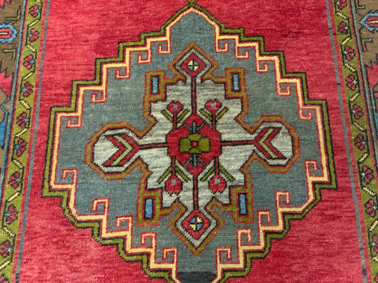 5x12 Rust and Gray Turkish Tribal Runner